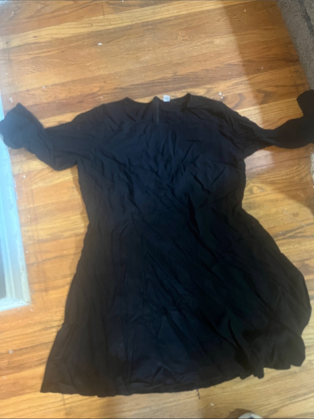 Old Navy Black Off-Shoulder Mini Dress with Tie Straps